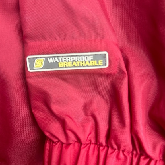 Stearns Dry Wear Zip & Snap Hooded Red & Gray XL Waterproof Nylon Windbreaker - Picture 7 of 8
